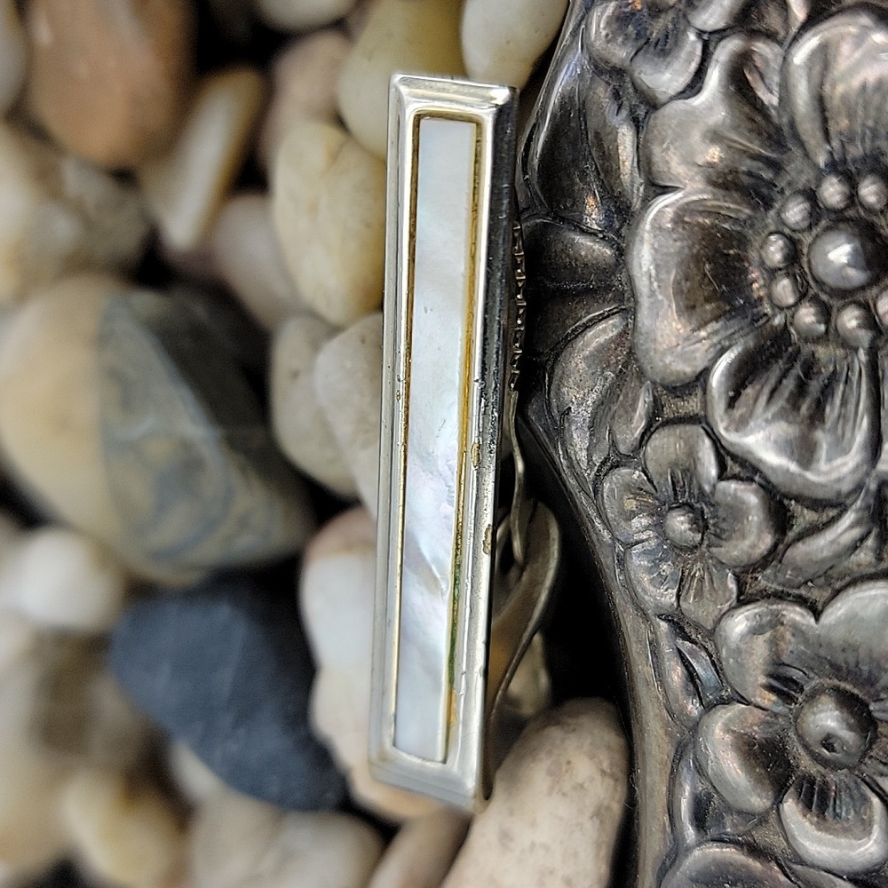 Mother of Pearl tie clip